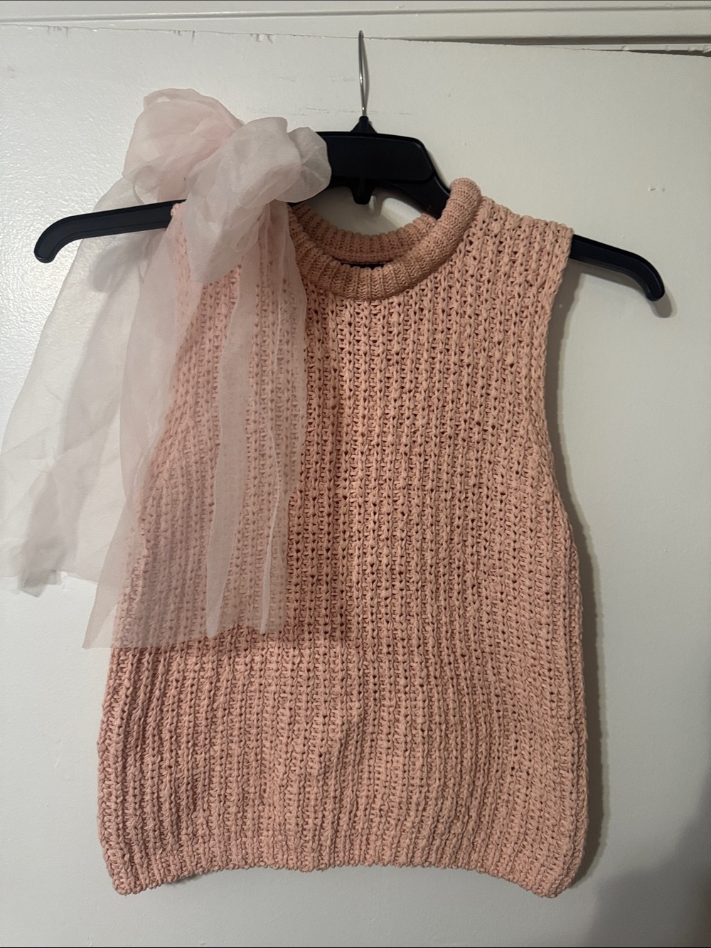 Zara Sleeveless Knit Tank - Light Pink